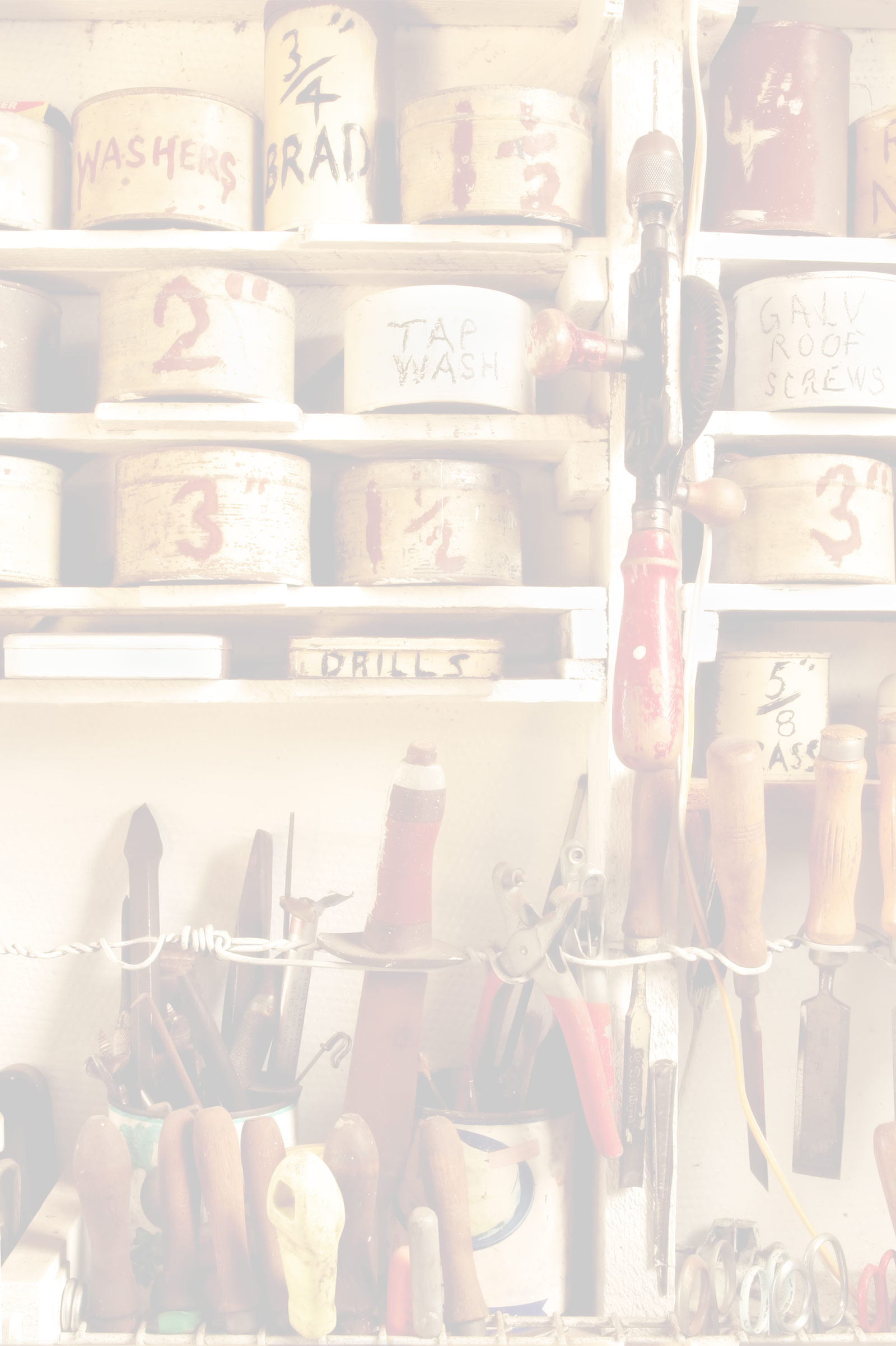 Background Image of a Shelf Full of Tins